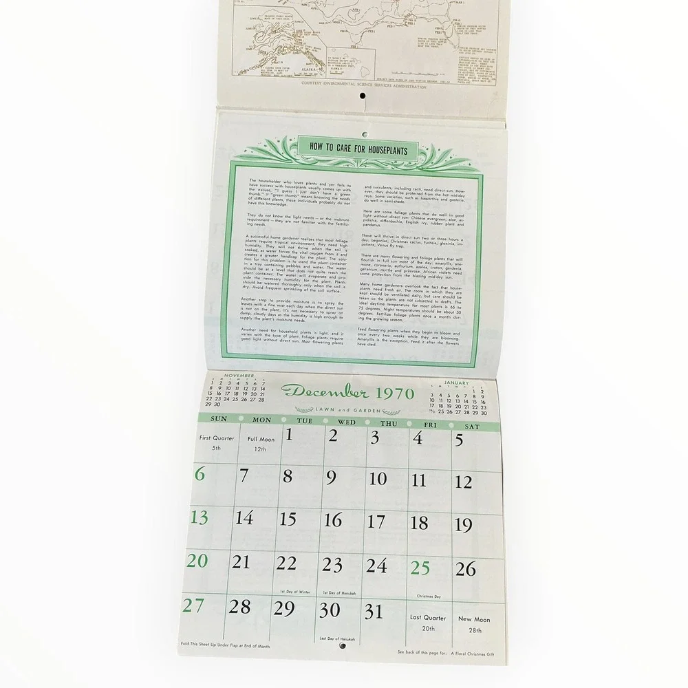 1970 Wendell Groth Insurance Advertising Calendar Lincoln Nebraska Vintage